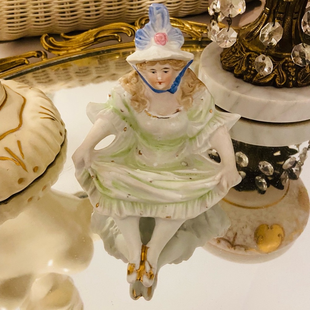 Antique Victorian German Bisque Naughty Flipper Figure